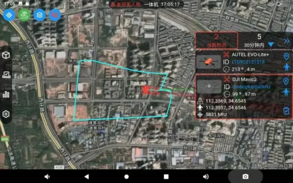 Anti Drone Portable Ultra-wide Full-Band Antenna autonomous Drone monitoring equipment can locate drone and pilot positions comprehensive UAV(Autel,parrot,FPV,Wifi,DIY drones) detection platform VS DJI mobile system mavic fpv autel anti drone device