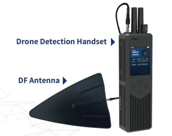 Handheld 2000M 360 degrees 5.8G 2.4G drone detection and direction finding device