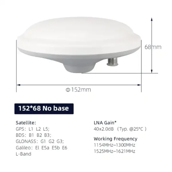 Anti-drone devices High precision mapping measurement dish antenna GNSS four star multi frequency GPS navigation positioning test antenna