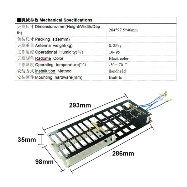 4 in 1 860-930/1560-1620/2400-2500/5700- 5900MHz High Gain 18dBi PCB Antenna GPS Directional Anti Drone Device